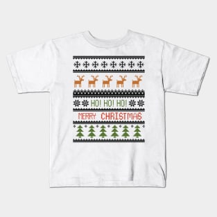 Ugly Christmas sweater in colors Kids T-Shirt